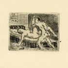 Ex-libris (bookplate) - Eroticis Dr. AK