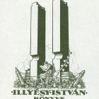 Ex-libris (bookplate) - The book of István Illyésy