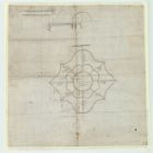 Design - drawing of the skylight dome of the vestibul, Üllői street wing, Museum of Applied Arts