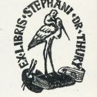 Ex-libris (bookplate) - Stephani Dr. Thury