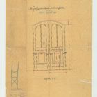 Plan - Museum of Applied Arts-the courtyard exit door of the side staircase of the Hőgyes (Rákos) street wing