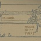 Ex-libris (bookplate) - H. H. Ewers