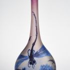 Vase - With a dragonfly over water lilies in a lake