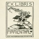 Ex-libris (bookplate) - Marienthal