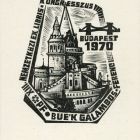 Occasional graphics - New Year's greeting: PF Happy New Year International Ex libris Congress Budapest 1970