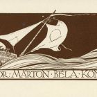 Ex-libris (bookplate) - Book of Doktor Béla Márton