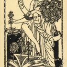 Ex-libris (bookplate) - Ida Roessler „ Et ego in Arcadia”