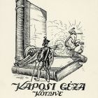 Ex-libris (bookplate) - The book of Géza Kaposi