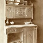 Exhibition photograph - sideboard--part of the folk dining equipment presented at the Milan Universal Exposition, 1906