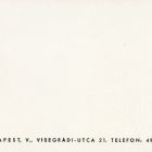 Occasional graphics - Address card: Endre Vadász Budapest, V. Visegrádi str. 21.