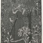 Photograph - "Woman in red dress" embroidered tapestry