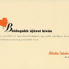 Occasional graphics - New Year's greeting: István Haider and his wife wishes you a happier new year