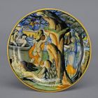 Istoriato plate - Juno in the underworld