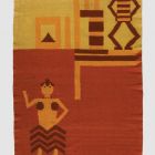 Woven carpet - with the figure of a man and a woman