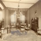 Exhibition photograph - salon furniture designed by Ödön Faragó, Christmas Exhibition of The Association of Applied Arts 1901