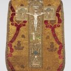 Chasuble - on the orphrey cross with the figure of Christ crucified and with saints