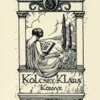 Ex-libris (bookplate) - Book of Klára Kölcsey