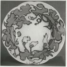 Photograph - Plate with Art Nouveau flower and leaf decoration