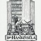 Ex-libris (bookplate) - Book of Dr. Béla Hankó