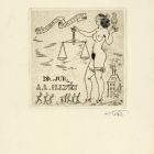 Ex-libris (bookplate) - Juristicis Dr. iur. A. L. Illyés