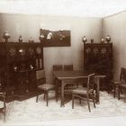 Exhibition photograph - dininig room furniture designed by László Raffay, Christmas Exhibition of The Association of Applied Arts 1901