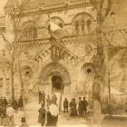 Architectural photograph - entrance of the Hungarian Pavilion on Rue des Nations, Paris Universal Exposition 1900