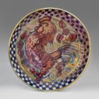 Ornamental plate - With a rooster