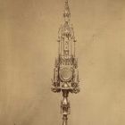 Photograph - late Gothic monstrance from the collection of the Roman Catholic church of Privigye, at the Exhibition of Applied Arts, 1876