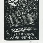 Ex-libris (bookplate) - Et musicis Unger Ervin K.