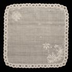 Handkerchief - IM monogram and embroidered decoration