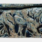 Architectural ceramics - frieze element depicting a lion (from the Bigot-pavilion)