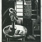 Ex-libris (bookplate) - With handwriting: Ex libris of the books of "Kesz"