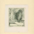 Ex-libris (bookplate) - Owl (without subtitle)