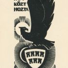 Ex-libris (bookplate) - Erzsók Németh, with quote