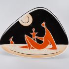 Triangular wall platter - Mother with child