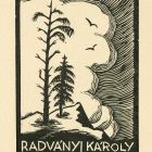 Ex-libris (bookplate) - Károly Radványi's beautiful book (ipse)
