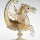 Decorative glass - With a winged sea horse