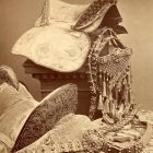 Photograph - ornamental saddles, from the Esterhazy treasury, Frakno,at the Exhibition of Applied Arts, 1876