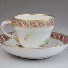 Coffee cup and saucer - Part of a so-called tete-a-tete, set for two