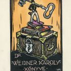 Ex-libris (bookplate) - The book of Dr Károly Weidner