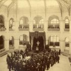 Interior photograph - the King Franz Joseph I at the inauguration ceremony of the National Hungarian Museum and School of Applied Arts on October 25th, 1896
