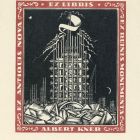Ex-libris (bookplate) - Albert Kner „ Ex antiquis nova ex ruinis monumenta”