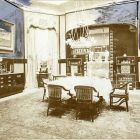Exhibition photograph - dininig room furniture of Endre Thék, Christmas Exhibition of The Association of Applied Arts 1903