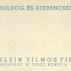 Occasional graphics - New Year's greeting: The Film Printing  House of Vilmos Klein wishes you a Happy New Year