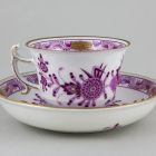Cup and saucer - With 'Fleurs des Indes' pattern