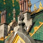 Architectural photograph - detail of the roof and of the main dome, Museum of Applied Arts