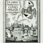 Ex-libris (bookplate) - Francisci Comes Haller de Hallerkeo