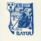 Ex-libris (bookplate) - Bayer (Ágost Bajor - ipse)