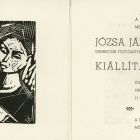 Ex-libris (bookplate) - Invitation: Exhibition of János Józsa, Erkel Ferenc Museum, Gyula