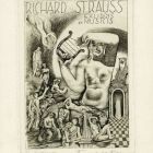 Ex-libris (bookplate) - et musicis Richard Strauss